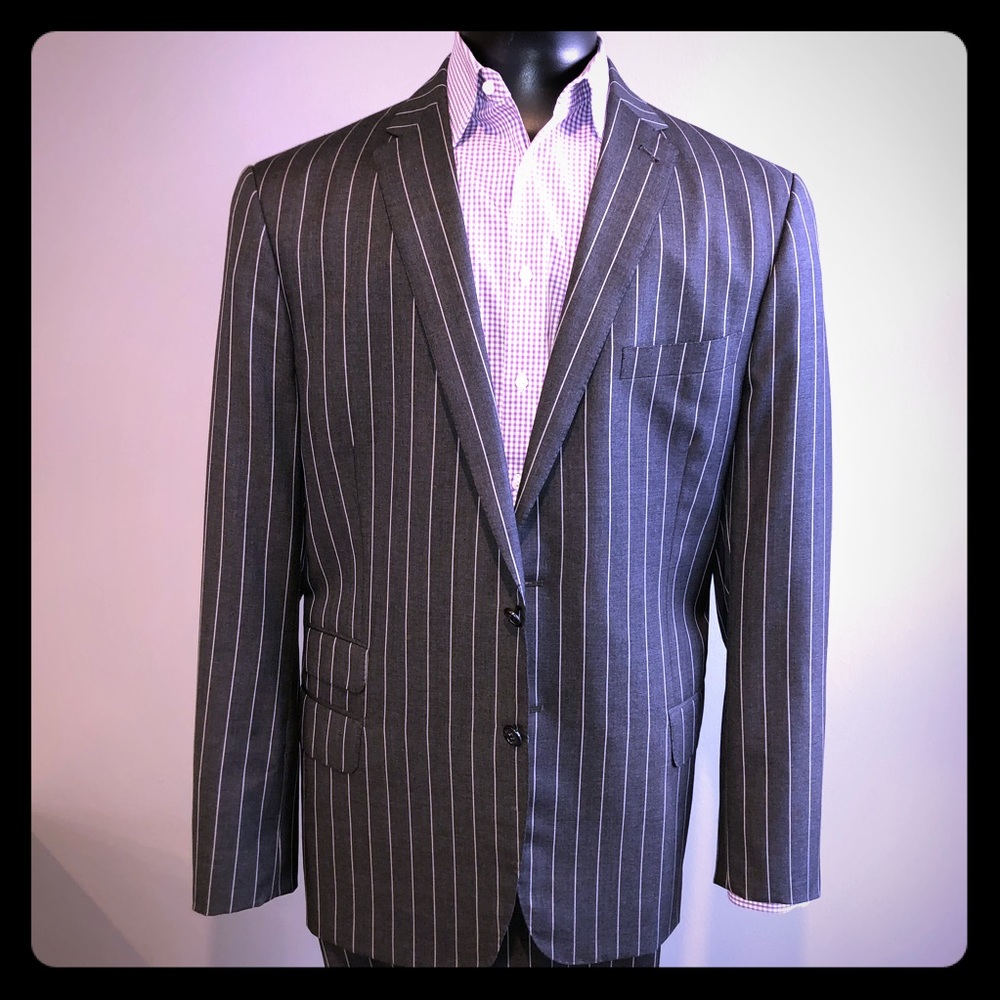 Charcoal Gray Pinstripe Custom Suit by Dion Julian